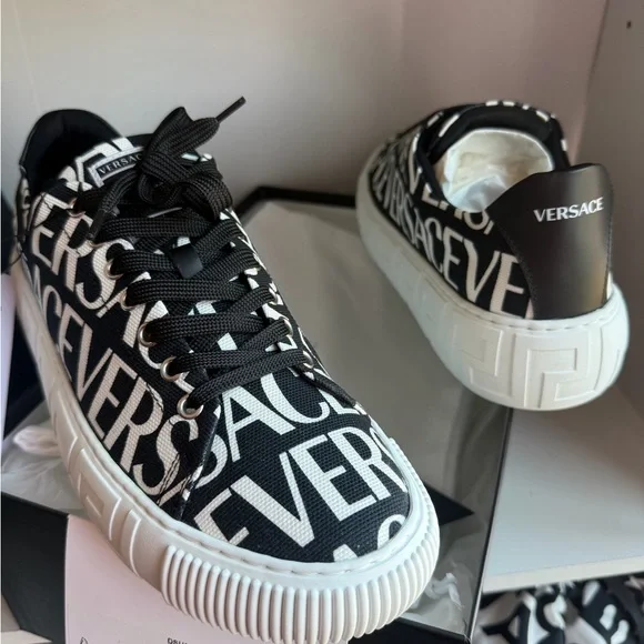 Versace Monochrome Logo Sneakers size 42